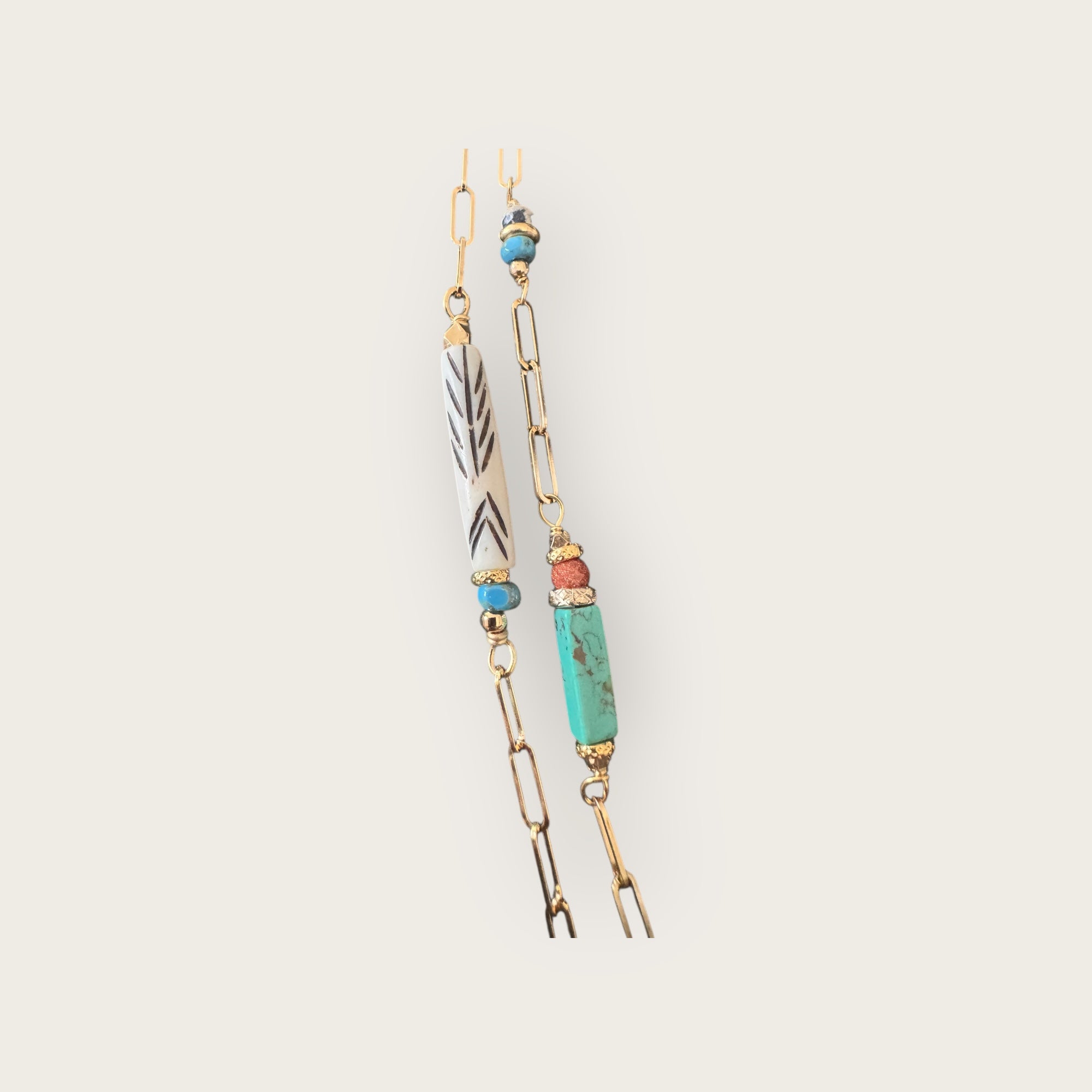GAS BIJOUX - Collier SCAPULAIRE SERTI KALI doré à l'or fin