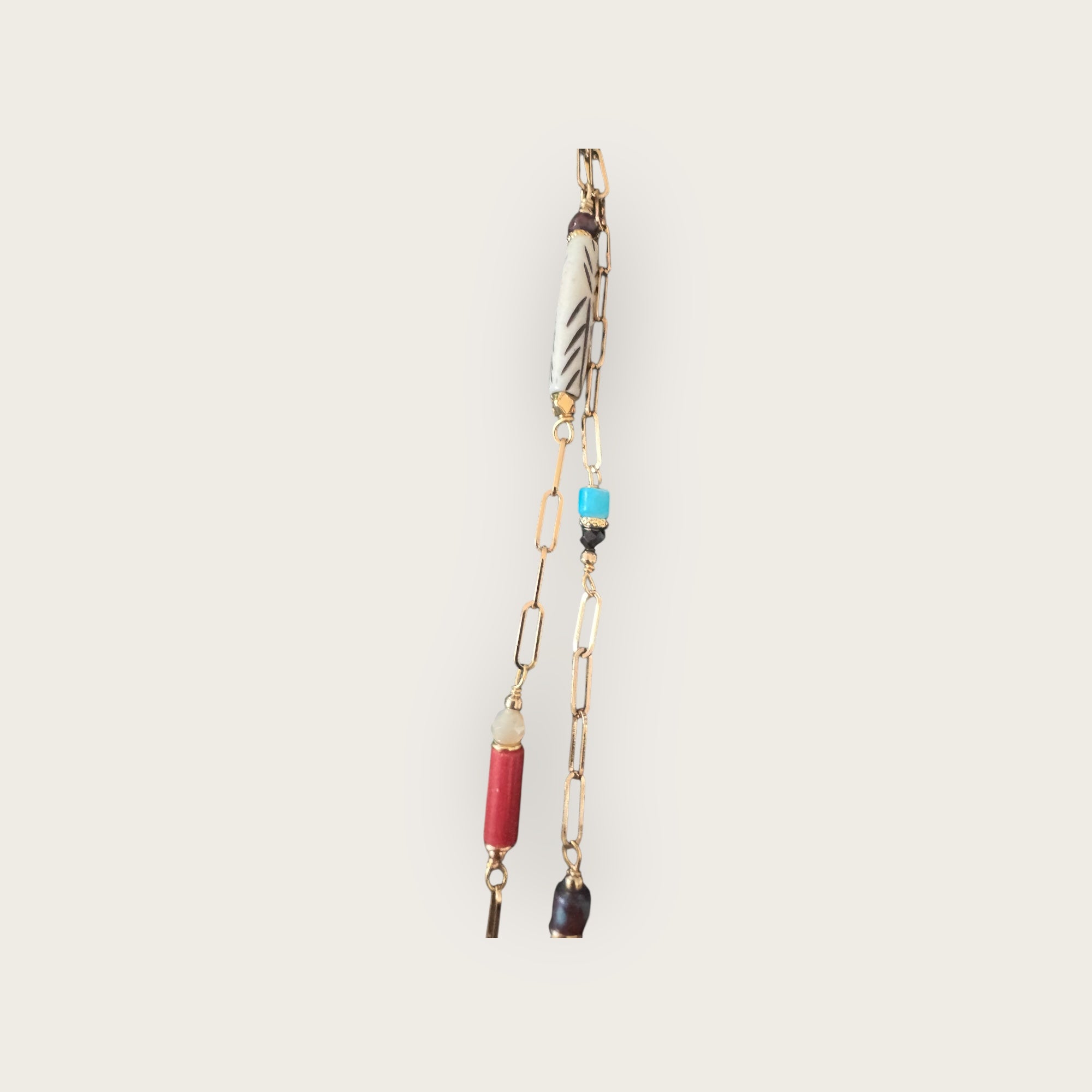 GAS BIJOUX - Collier SCAPULAIRE SERTI KALI doré à l'or fin