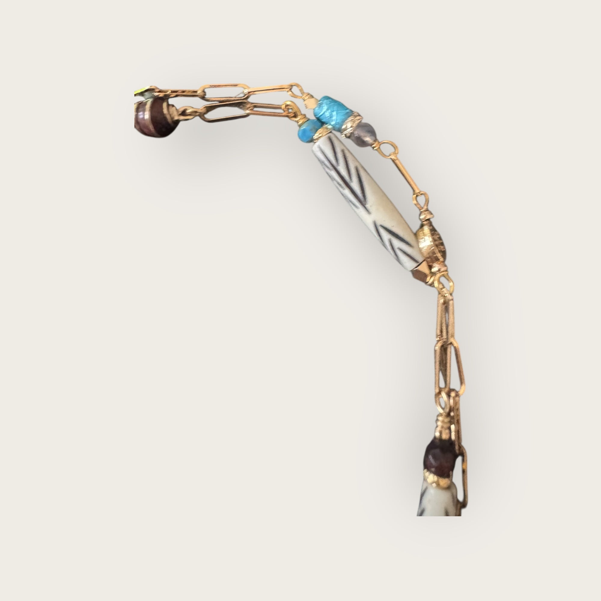 GAS BIJOUX - Collier SCAPULAIRE SERTI KALI doré à l'or fin