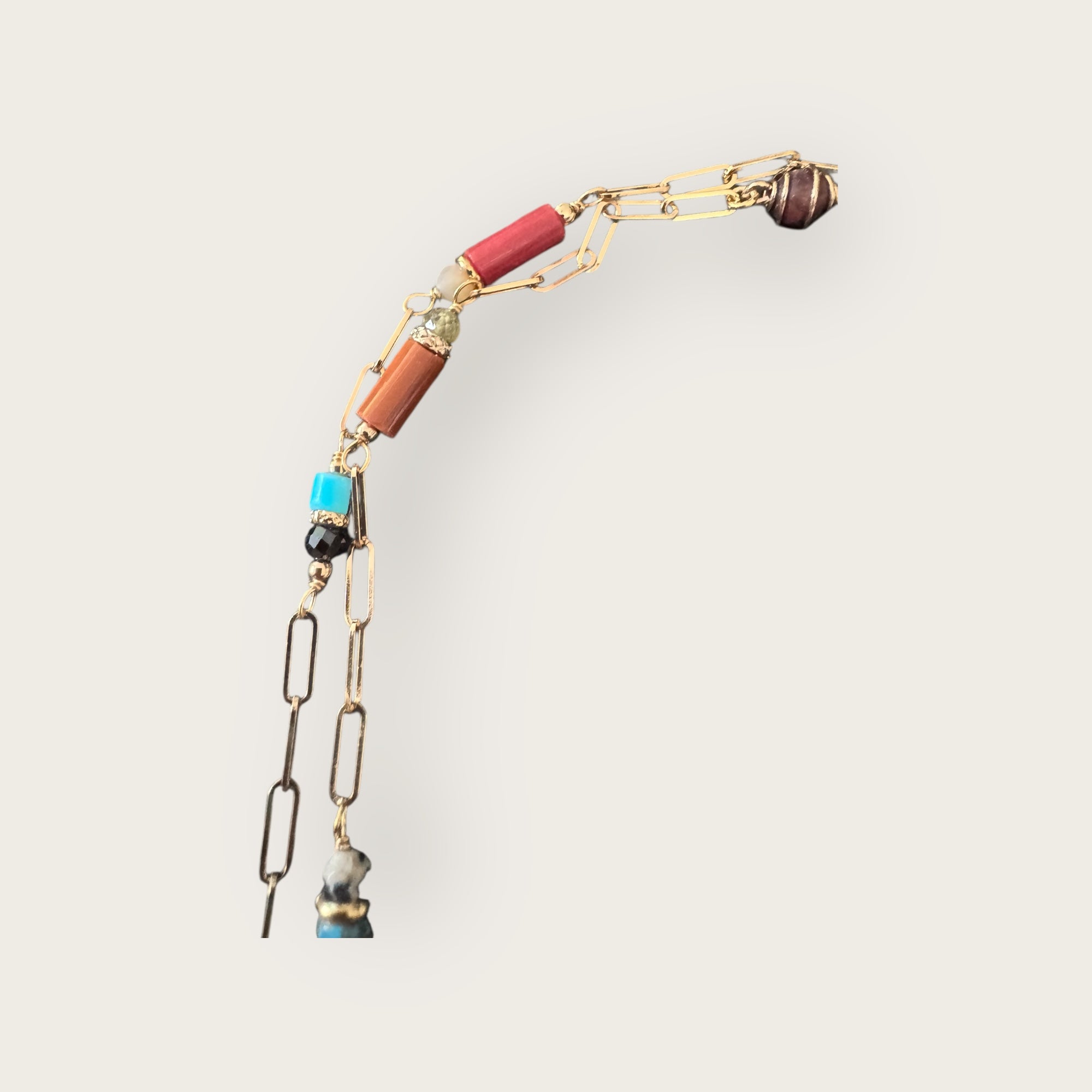 GAS BIJOUX - Collier SCAPULAIRE SERTI KALI doré à l'or fin
