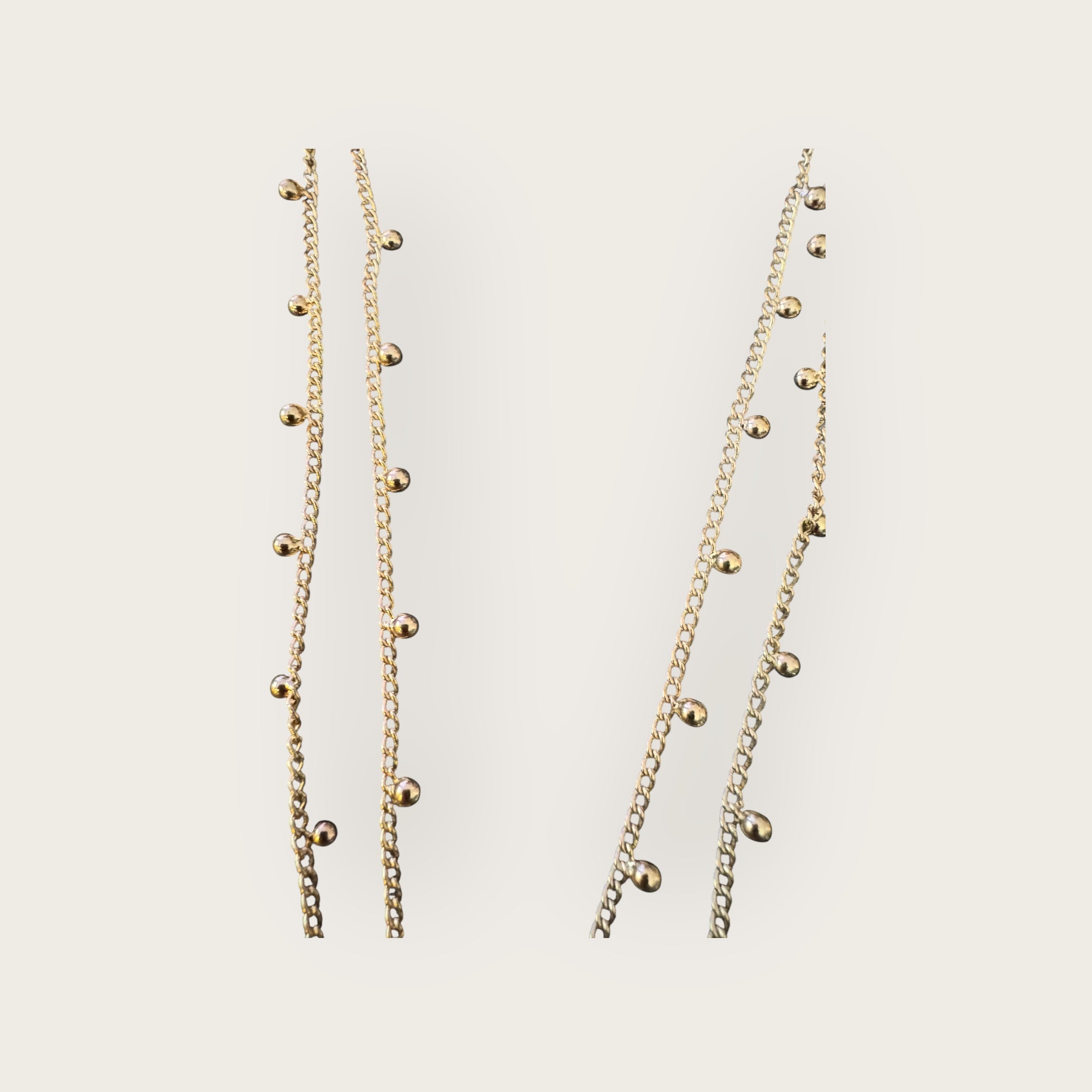 GAS BIJOUX - Collier scapulaire OVO doré à l'or fin - Calcédoine et Quartz fumé