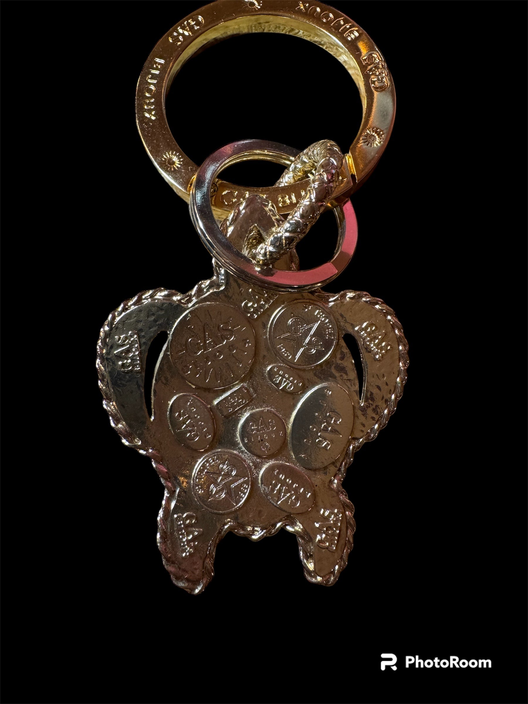 GAS BIJOUX - Porte clefs TORTUE doré à l'or fin