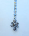 GAS BIJOUX - Collier AGAPA argenté cristaux blancs