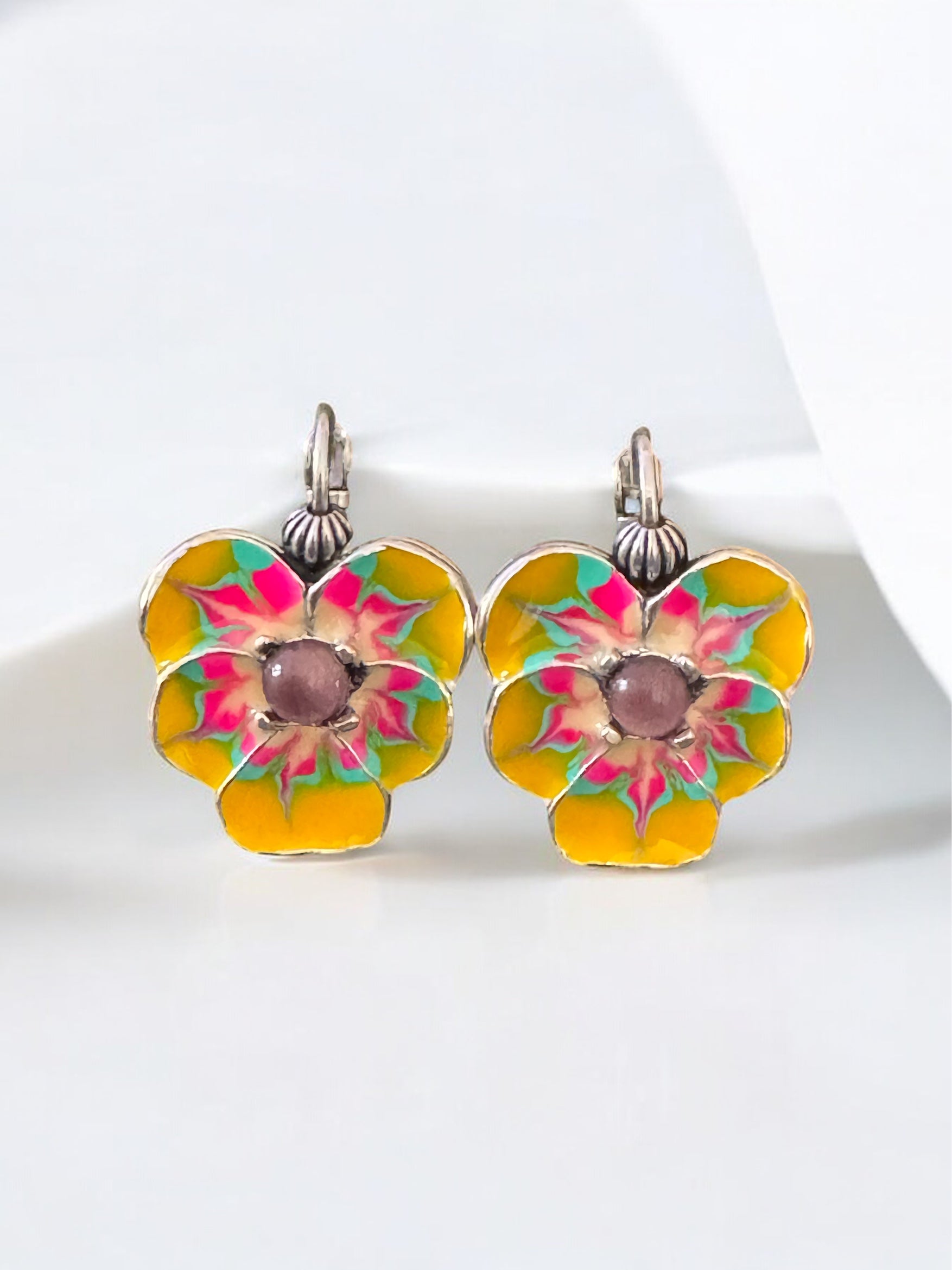 GAS BIJOUX - Boucles d'oreilles pensées argentées