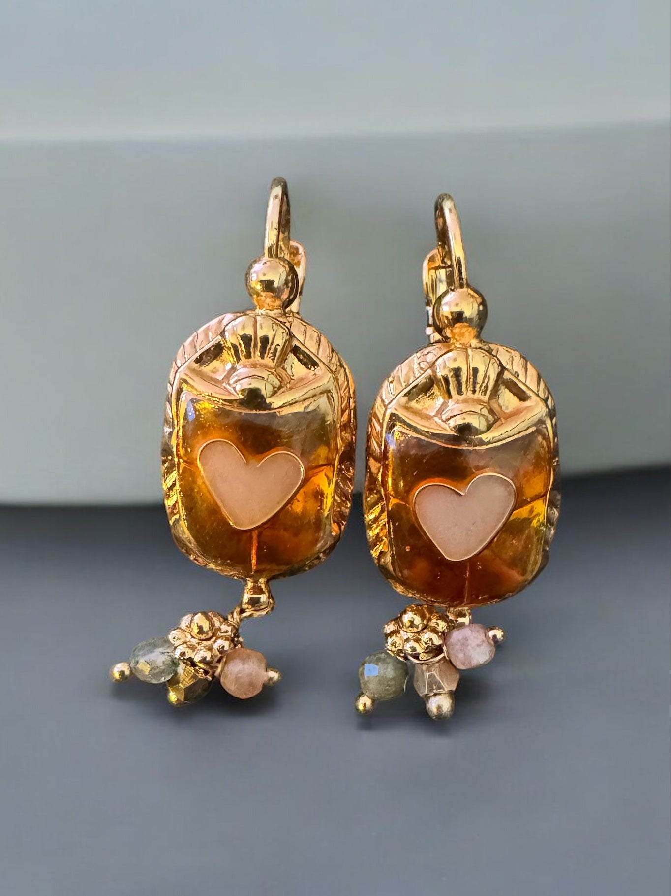 GAS BIJOUX - Boucles d'oreilles SCAROUCHE émail dorées métal doré à l'or fin