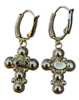 GAS BIJOUX -Boucles d’oreilles TAO CRUZITA dorées à l’or fin - Tons de bleus