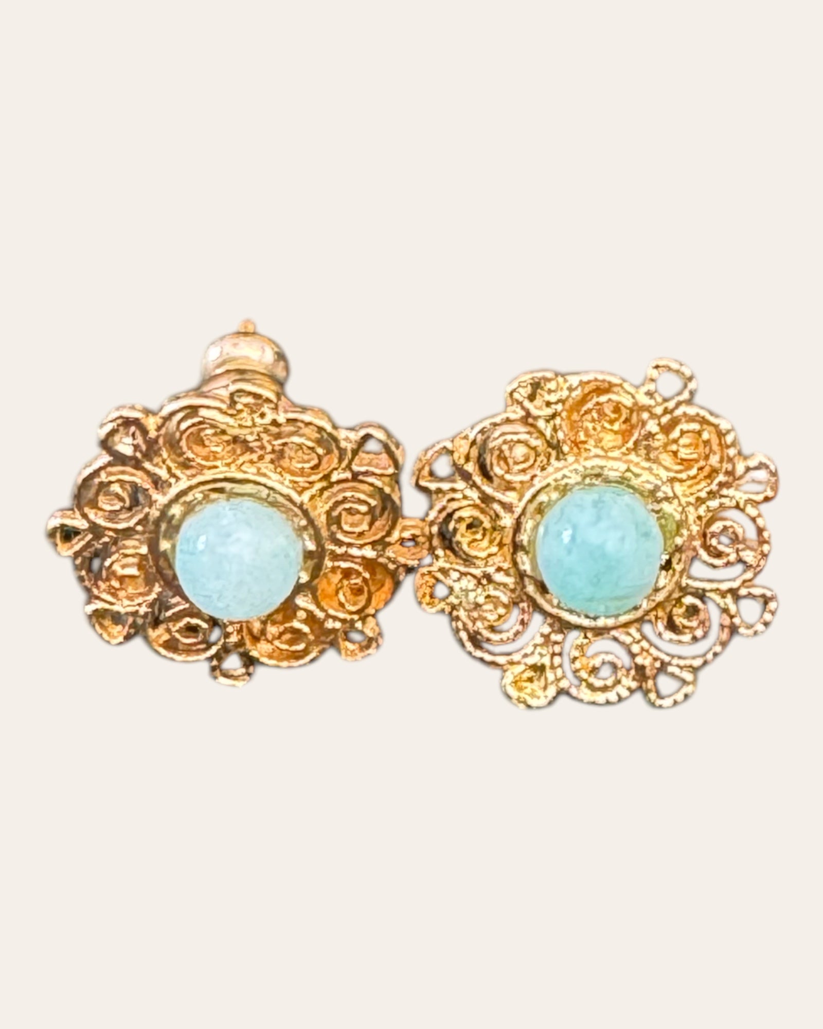 GAS BIJOUX - Boucles d'oreilles puce YUCA dorées à l'or fin