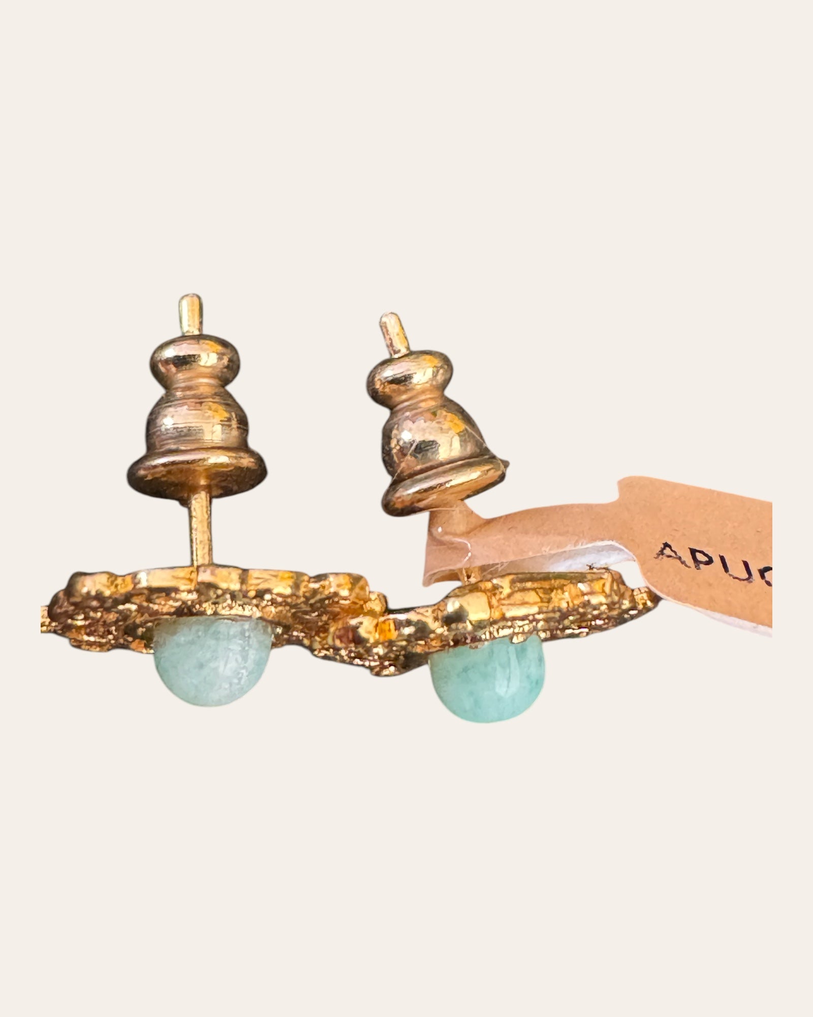 GAS BIJOUX - Boucles d'oreilles puce YUCA dorées à l'or fin