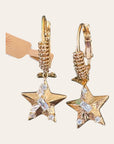 GAS BIJOUX - Boucles d'oreilles TAO forme étoile dorées à l'or fin