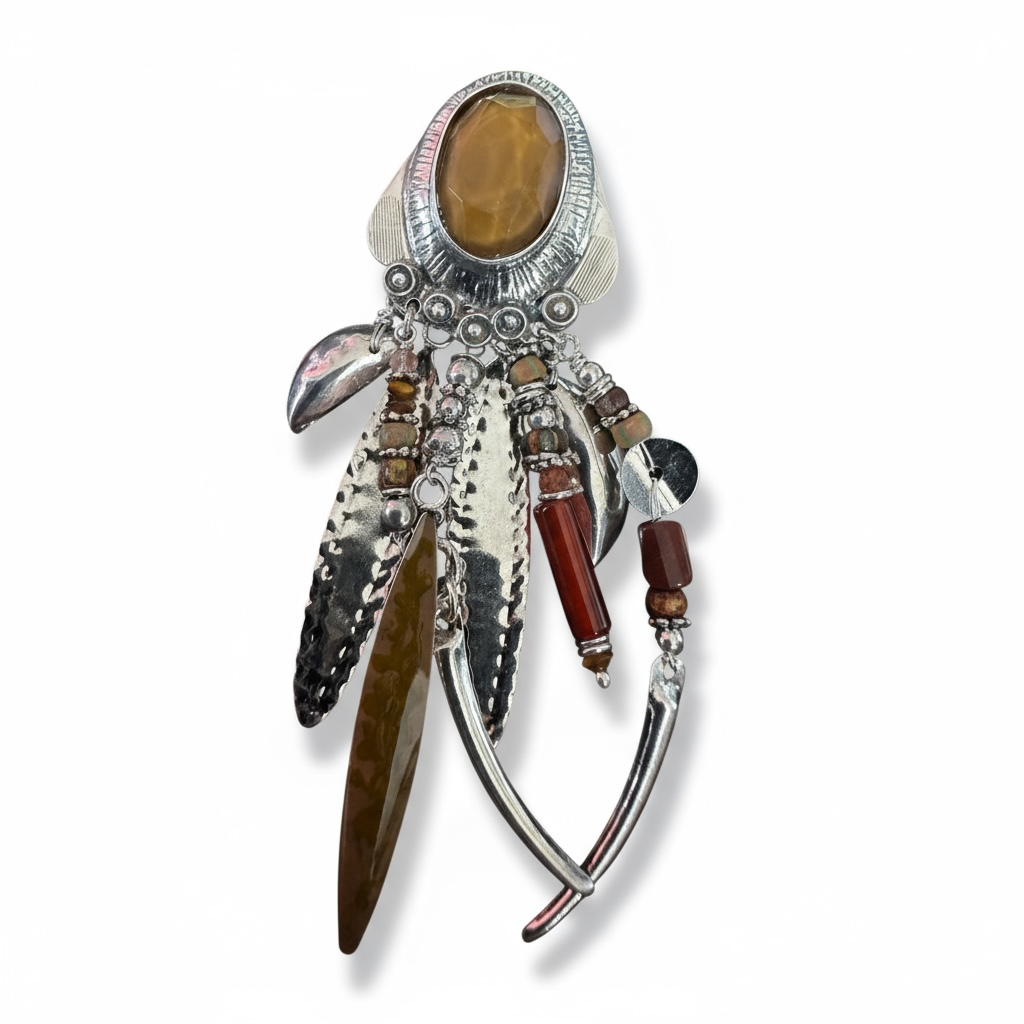 GAS BIJOUX - Boucles d'oreilles BALANDRA en métal argenté - NOUVEAU MODELE