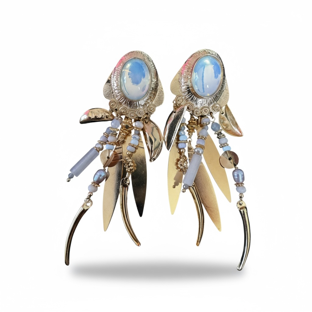 GAS BIJOUX - Boucles d'oreilles BALAMDRA dorées à l'or fin - NOUVEAU MODELE