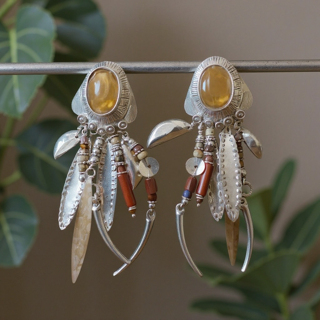 GAS BIJOUX - Boucles d'oreilles BALANDRA en métal argenté - NOUVEAU MODELE