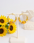 GAS BIJOUX - Boucles d’oreilles créoles ALOHA mini dorées à l’or fin - Tons de jaune