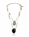 GAS BIJOUX - Collier scapulaire kali - Améthyste et Aventurine