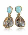 GAS BIJOUX - Boucles d'oreilles SILIA dorées serpent