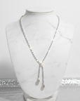 GAS BIJOUX - Collier RIVIERA asymétrique finition rhodium - Zircons blancs