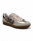 SUN 68 - BASKETS - Silver CALIFORNIA SUN leather and suede