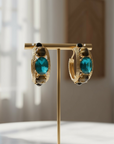 GAS BIJOUX - Boucles d'oreilles OREA - Améthyste, Jaspe et Onyx vert
