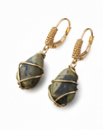 GAS BIJOUX - Boucles d'oreilles TAO RAINBOW dorées à l'or fin - VESSONITE