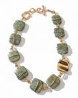 GAS BIJOUX - COLLIER RAINBOW SQUARE VESSONITE