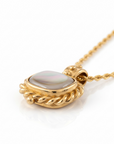 GAS BIJOUX - COLLIER AMARANTE doré à l'or fin - NACRE BLANCHE ET GRISE