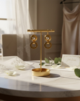 GAS BIJOUX - BOUCLES D'OREILLES AMARANTE BIS MINI dorées à l'or fin