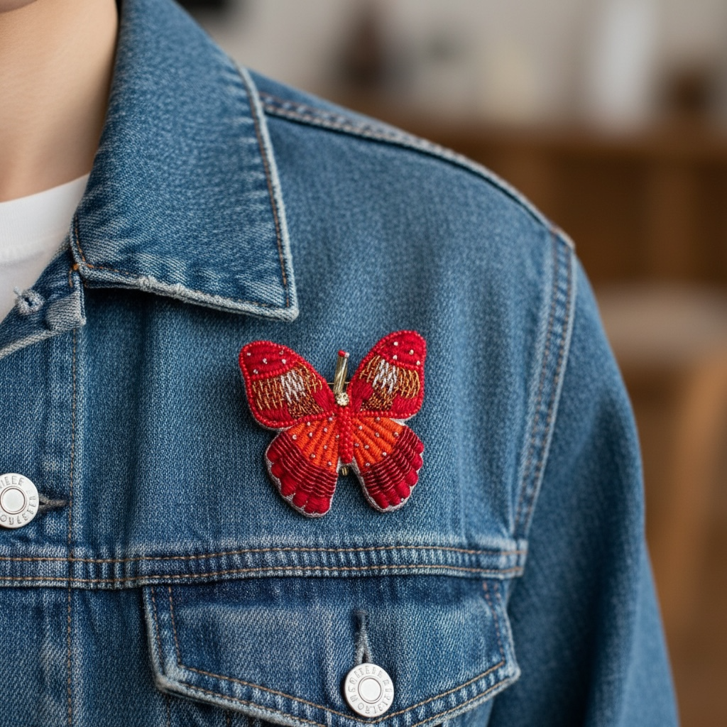Grande Broche Papillon Style Fabergé – Noire à Strass – Fantaisie Unisexe