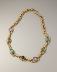 GAS BIJOUX - COLLIER AMARANTE doré à l'or fin - AMETHYSTE ET JASPE