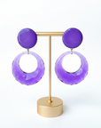 FRANCINE BRAMLI - BOUCLES D'OREILLES CLIPS - ACETATE MAUVE