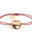 GAS BIJOUX - BRACELET SQUARE MINI LIEN DORE - LIEN MARRON