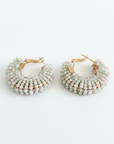 GAS BIJOUX - BOUCLES D'OREILLES IZZIA PETIT MODELE DORÉES - VERT MENTHE