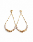 GAS BIJOUX - BOUCLES D'OREILLES ZIZANIE PETIT MODELE DOREE - BEIGE