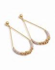 GAS BIJOUX - BOUCLES D'OREILLES ZIZANIE PETIT MODELE DOREE - BEIGE