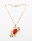 GAS BIJOUX - COLLIER KARAKOS DORÉ - JASPE ROUGE