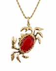 GAS BIJOUX - COLLIER KARAKOS DORÉ - JASPE ROUGE