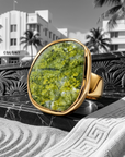 GAS BIJOUX - BAGUE AURA grand modèle - Amazonite - Ajustable