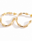 GAS BIJOUX - BOUCLES D'OREILLES CREOLES BAMBOU PETIT MODELE DORÉES