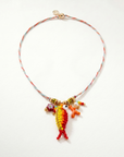 HYPNOCHIC - COLLIER - COLLECTION MAREE DORÉE- POISSON ROUGE