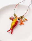 HYPNOCHIC - COLLIER - COLLECTION MAREE DORÉE- POISSON ROUGE