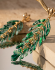 GAS BIJOUX - BOUCLES D'OREILLES CAVALLO ACETATE - VERTES