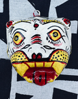 Masque décoration murale Inde tigre blanc 10cm