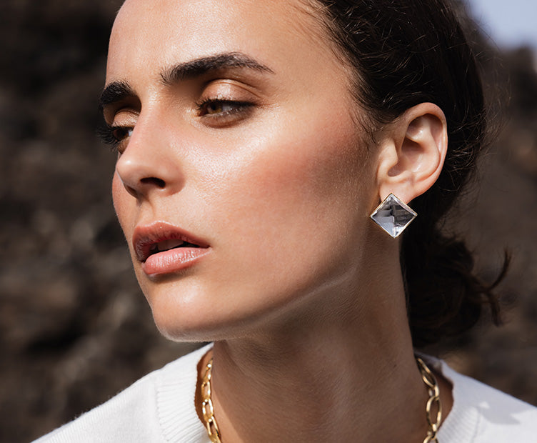 CHIC ALORS - Boucles d'oreilles CANDY blanc