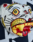 Masque décoration murale Inde tigre blanc 10cm