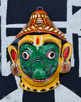 Masque décoration murale Inde Jambaban vert