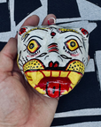 Masque décoration murale Inde tigre blanc 10cm