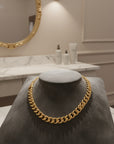 GAS BIJOUX - COLLIER MAILLE GOURMETTE doré à l'or fin