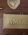 Plaque murale doré AMOUR