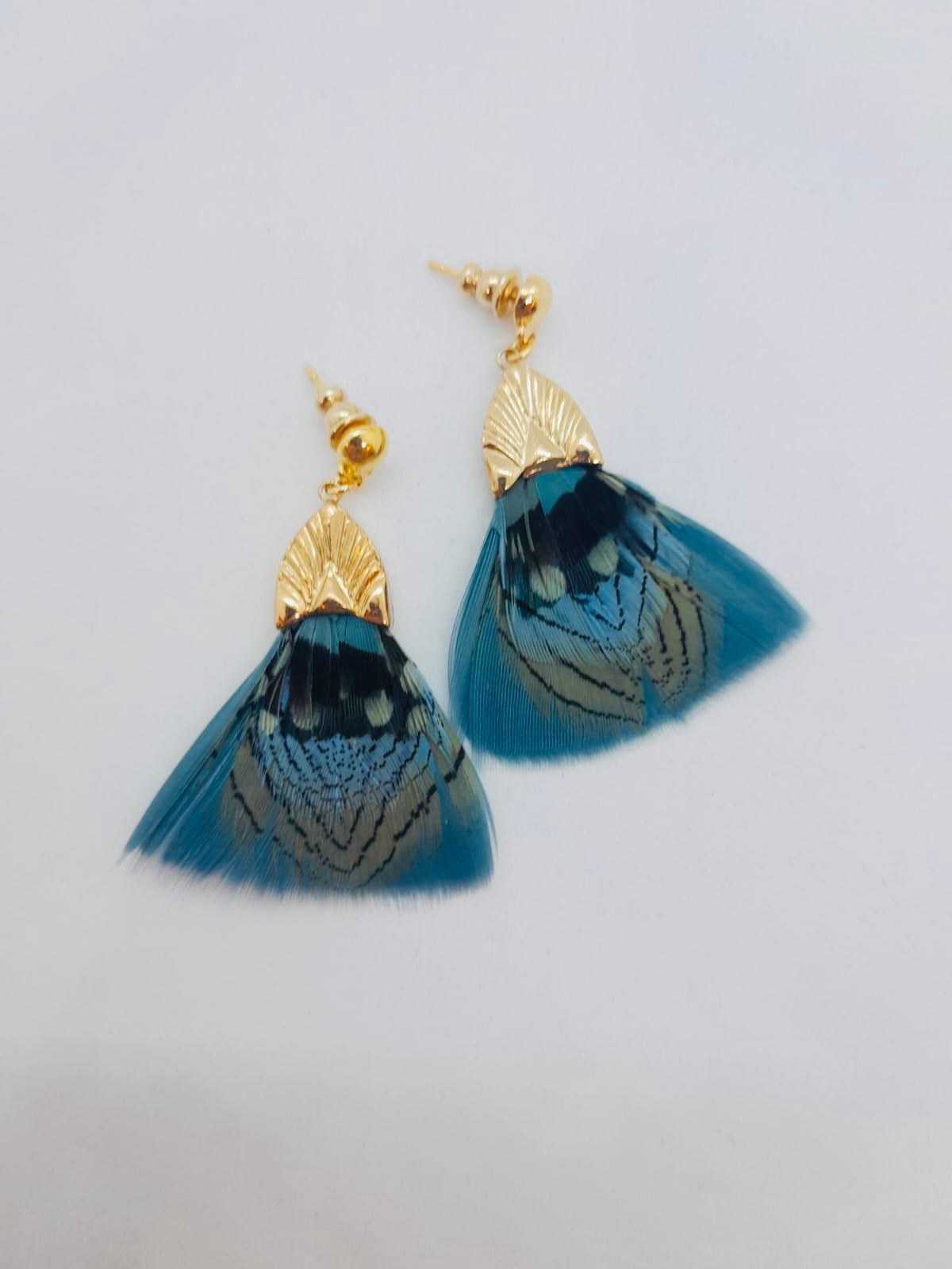 GAS BIJOUX - Boucles d'oreilles PLUMETTE dorées à l'or fin