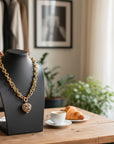 GAS BIJOUX - COLLIER MAILLE ARIANE CHARMS COEUR doré à l'or fin