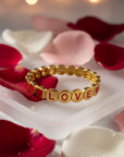 SIMONE A BORDEAUX - BRACELET COLORFUL GOLD LOVE - CAPSULE ST VALENTIN - 2 tailles